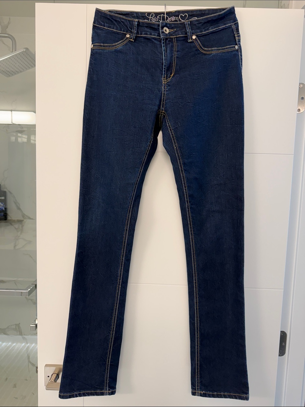 Ladies' Slim Skinny Jeans in Dark Blue by Lois Dalton